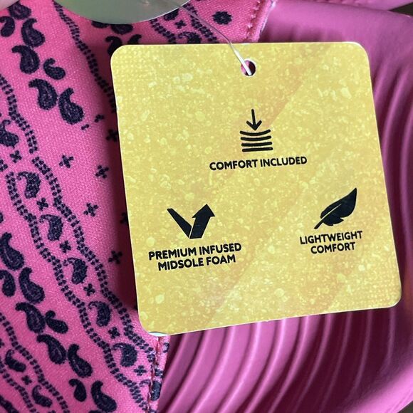 WOMEN'S SKECHERS X SNOOP DOGG PINK BANDANA SLIDE ON LOW SLIDER SANDALS 8 NWT - Picture 4 of 6